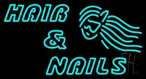 Hair and Nails Double Stroke LED Neon Sign