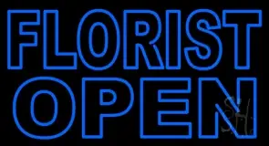 Blue Florist Open LED Neon Sign