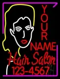 Custom Hair Salon With Number LED Neon Sign