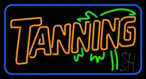 Double Stroke Yellow Tanning LED Neon Sign
