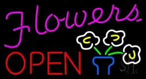 Flowers Open LED Neon Sign
