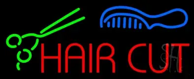 Hair Cut With Scissor And Comb LED Neon Sign