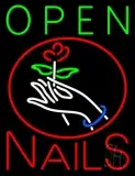 Nails Open Logo LED Neon Sign