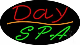 Red Day Spa Green LED Neon Sign