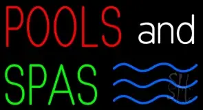 Pools And Spas LED Neon Sign