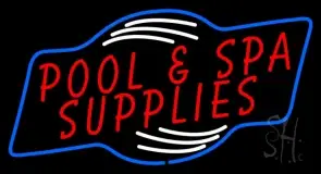 Red Pool And Spa Supplies LED Neon Sign