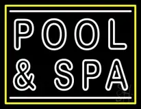 White Pool And Spa LED Neon Sign