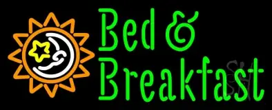 Bed And Breakfast With Sun Logo LED Neon Sign