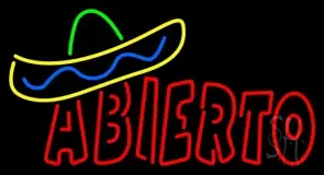 Double Stroke Red Abierto LED Neon Sign