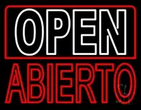 Open Abierto LED Neon Sign