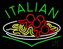Green Italian With Logo LED Neon Sign