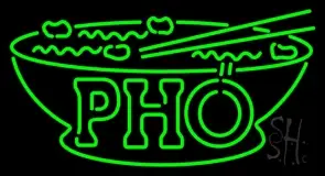 Green Pho Inside Bowl LED Neon Sign