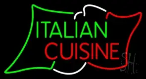 Green Red Italian Cuisine LED Neon Sign