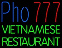 Pho 777 Vietnamese Restaurant LED Neon Sign