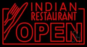 Red Indian Restaurant Open LED Neon Sign