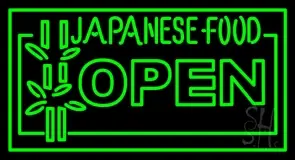Green Japanese Food LED Neon Sign