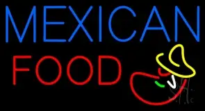 Mexican Food Logo LED Neon Sign