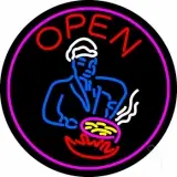 Open Chinese Chef Logo LED Neon Sign