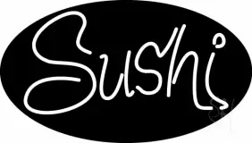 Oval Sushi LED Neon Sign