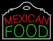 Red Mexican Green Food LED Neon Sign