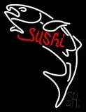 Red Sushi With Fish Logo LED Neon Sign