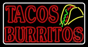 Red Tacos Burritos LED Neon Sign