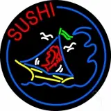 Round Sushi Logo LED Neon Sign