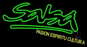 Green Double Stroke Salsa LED Neon Sign