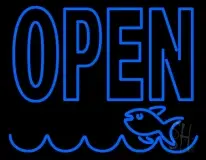 Open Fish Logo LED Neon Sign
