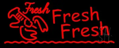 Red Fresh Fresh Lobster Seafood LED Neon Sign