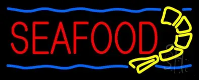 Red Seafood LED Neon Sign