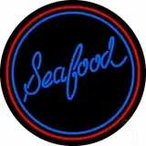 Round Seafood LED Neon Sign