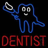 Tooth Logo With Brush Dentist LED Neon Sign
