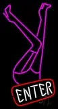 Strip Girl Enter Logo LED Neon Sign