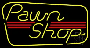 Yellow Pawn Shop LED Neon Sign