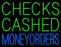 Checks Cashed Money Orders LED Neon Sign