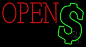 Dollar Open Payday Loans LED Neon Sign