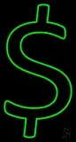 Green Dollar Logo LED Neon Sign
