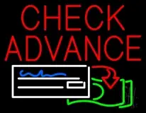 Red Check Advance With Logo LED Neon Sign