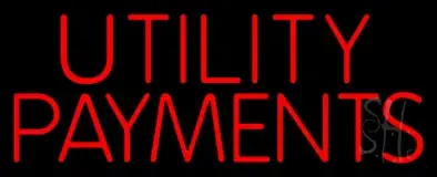 Red Utility Payments LED Neon Sign