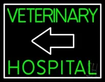 Veterinary Hospital With Arrow LED Neon Sign