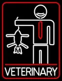 Veterinary Man And Cat Logo LED Neon Sign