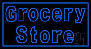 Blue Grocery Store LED Neon Sign