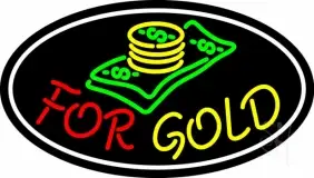 Cash Logo For Gold LED Neon Sign