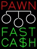 Red Pawn Fast Cash Logo LED Neon Sign