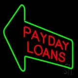 Red Payday Loans With Arrow LED Neon Sign