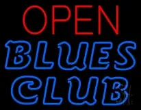 Blues Club Red Open LED Neon Sign