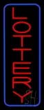 Vertical Red Lottery Blue Border LED Neon Sign