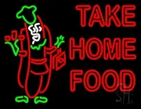 Take Home Food LED Neon Sign