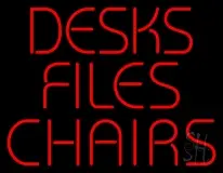 Desks Files Chairs LED Neon Sign